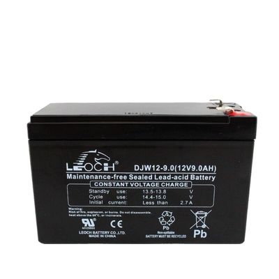 Matériau du conteneur ABS Leoch DJW12-9.0 Batterie au plomb acide 12V9Ah pour alimentation électrique Eps
