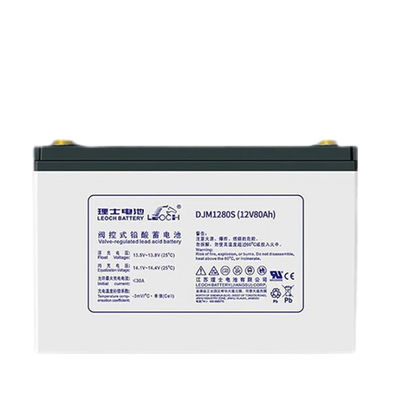 Batterie Leoch DJM1280S 12V80Ah pour les télécommunications UPS Système de stockage d'énergie solaire