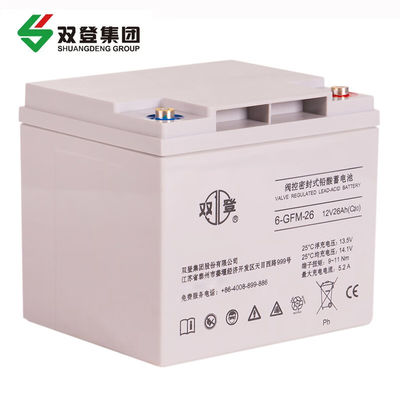 12V26Ah Shuangdeng Sécurisé 6-GFM-26 Batterie pour la communication et le stockage de l'énergie solaire