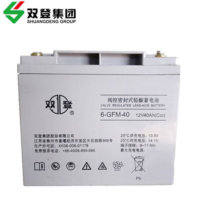 Shuangdeng sécurisé rechargeable 6-GFM-40 batterie au plomb acide 12V40Ah pour le système d'alimentation du panneau de stockage d'énergie solaire