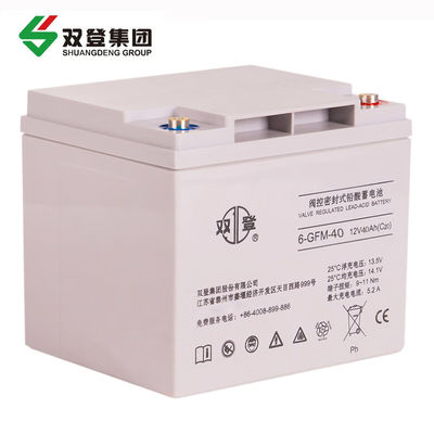 Shuangdeng sécurisé rechargeable 6-GFM-40 batterie au plomb acide 12V40Ah pour le système d'alimentation du panneau de stockage d'énergie solaire