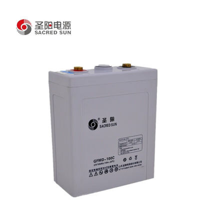 Batterie au plomb acide de 2V100Ah pour machines industrielles de production et stockage d'énergie solaire