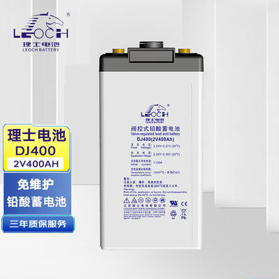 175 mm de largeur Leoch batterie DJ400 batterie au plomb acide 2V400Ah pour la communication et solaire