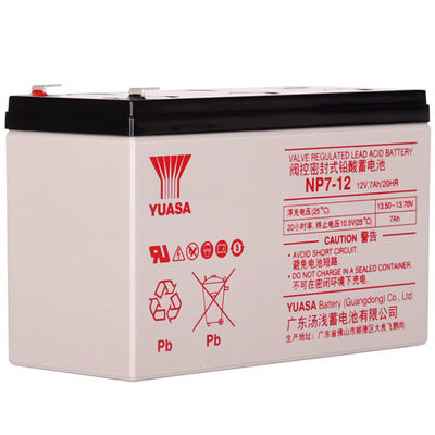 Batterie au plomb et acide de Yuasa rechargeable NP7-1212V7AH 2,5 kg pour la station de base de la salle d'ordinateur