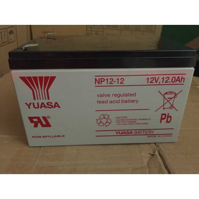 Batterie à acide plomb durable Yuasa NP12-1212V12AH pour l' alimentation en urgence et les communications
