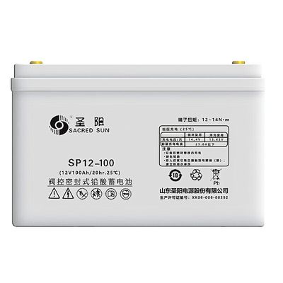 330 mm de longueur Soleil sacré scellé SP12-100 batterie au plomb acide 12V100Ah pour le système d'alimentation UPS