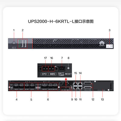 Huawei UPS2000-A-6KTTL-TT 6KVA-6KW batterie externe pour rack de 19 pouces et en ligne