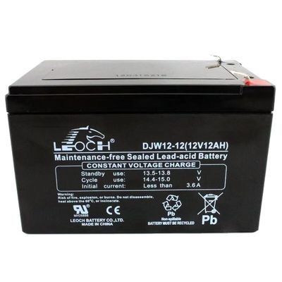 Batterie Leoch DJW12-12 12V12Ah Batterie au plomb acide pour la communication et la sauvegarde durable