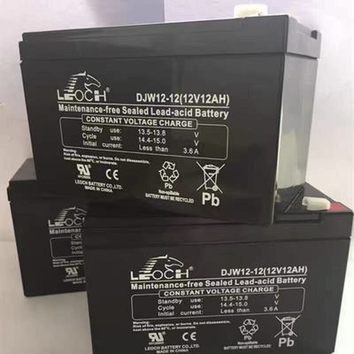 Batterie Leoch DJW12-12 12V12Ah Batterie au plomb acide pour la communication et la sauvegarde durable