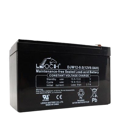 Résistant ABS Container Leoch Batterie DJW12-9.0 12V9Ah pour le système d'alimentation de la salle de machines UPS