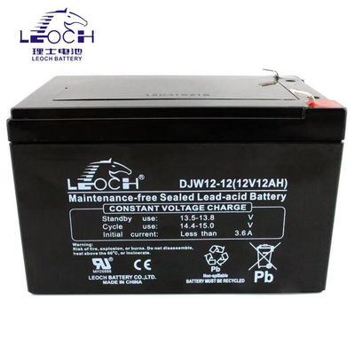 Batterie Leoch DJW12-12 12V12Ah pour le système de stockage d'énergie solaire pour l'éclairage des bateaux