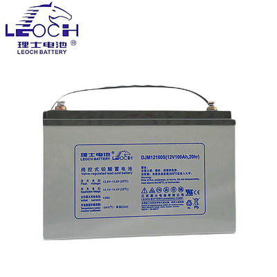 Max.Current de charge 25A 12V100Ah Batterie au plomb acide pour système d'alimentation en énergie solaire